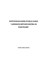 Research Papers 'Patstāvīgais darbs studiju kursā "Juridiskās metodes mācība un praktikums"', 1.