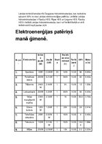 Summaries, Notes 'Elektroenerģijas patēriņš manā ģimenē', 3.