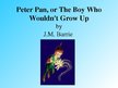 Presentations 'Peter Pan by J.M.Barrie', 1.