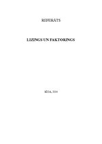 Research Papers 'Līzings un faktorings', 1.