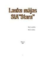 Business Plans 'SIA "Stara"', 1.