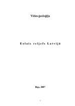 Research Papers 'Eolais reljefs Latvijā', 1.