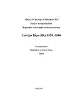 Research Papers 'Latvijas Republika (1920.-1940.)', 1.