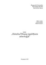 Research Papers 'Heinriha Šlīmana ieguldījums arheoloģijā', 1.