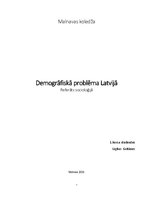 Presentations 'Demogrāfiskā problēma Latvijā', 1.