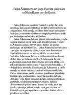 Essays 'Erika Ādamsona un Jāņa Ezeriņa daiļrades salīdzinājums un vērtējums', 1.