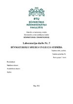 Summaries, Notes 'Būvmateriālu spiedes un lieces stiprība', 1.