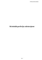 Summaries, Notes 'Kriminālo profesiju raksturojums', 1.