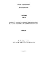 Research Papers 'Latvijas Republikas Tieslietu ministrija', 1.