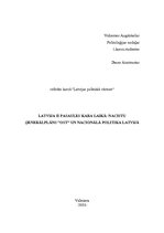 Research Papers 'Latvija Otrā pasaules kara laikā. Nacistu ģenerālplāns "Ost" un nacionālā politi', 1.