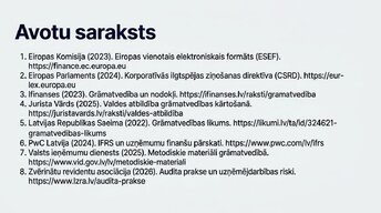 Presentations 'Grāmatvedības uzskaites regulējums Eiropas Savienībā', 12.