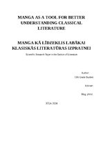 Research Papers 'Manga kā līdzeklis labākai klasiskās literatūras izpratnei', 1.