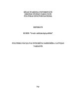 Research Papers 'Politiskā nācija vai integrēta sabiedrība: Latvijas variants', 1.