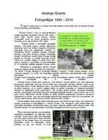 Essays 'Andreja Granta izstāde "Fotogrāfijas 1980. - 2010."', 1.
