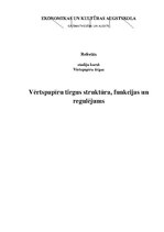 Research Papers 'Vērtspapīru tirgus struktūra, funkcijas un regulējums', 1.