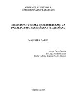 Term Papers 'Medicīnas tūrisma iespēju ietekme uz pakalpojumu saņemšanas uzlabošanu', 1.