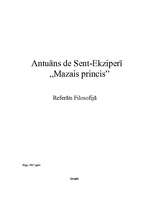 Research Papers 'Antuāns de Sent-Ekziperī "Mazais princis"', 1.
