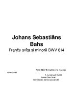 Summaries, Notes 'Johans Sebastiāns Bahs. Franču svīta', 1.