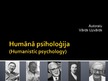 Presentations 'Humānā psiholoģija', 1.