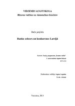 Research Papers 'Banku sektors un konkurence Latvijā', 1.