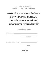 Term Papers 'Gada pārskata sastādīšana un tā finanšu rādītāju analīze sabiedrībā ar ierobežot', 2.