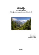 Research Papers 'Sibīrija (Sibīrijas latvieši; Sibīrijas tautu pasakas un parunas)', 1.