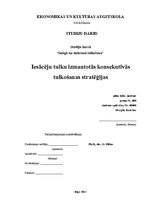 Research Papers 'Consecutive Interpreting Strategies of Novice Interpreters', 2.