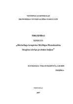 Research Papers 'Mārketinga komplekss SIA "Rīgas piensaimnieks" biezpiena sieriņu produktu līnijā', 1.