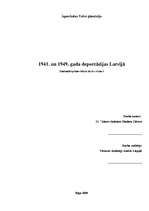 Research Papers '1941. un 1949.gada deportācijas Latvijā', 1.