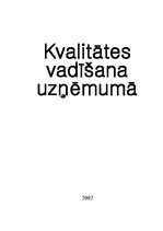 Summaries, Notes 'Kvalitātes vadīšana', 1.