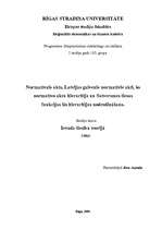 Essays 'Normatīvais akts, Latvijas galvenie normatīvie akti, to hierarhija un Satversmes', 1.