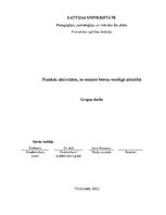 Summaries, Notes 'Fiziskās aktivitātes, to nozīme bērna veselīgā attīstībā', 1.