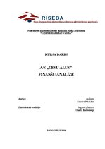 Research Papers 'Uzņēmuma "Cēsu alus" finanšu analīze', 1.