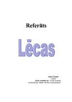 Research Papers 'Lēcas', 1.