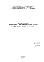 Research Papers 'Uzņēmuma SIA "CIDO Pārtikas grupa" vides un stratēģijas analīze un darbības plān', 1.