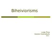 Presentations 'Biheiviorisms', 1.