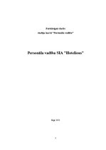 Research Papers 'Personāla vadība SIA "Hotelious"', 1.