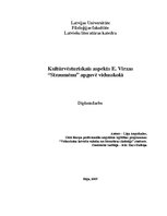 Research Papers 'Kultūrvēsturiskais aspekts E.Virzas "Straumēnu" apguvē vidusskolā', 1.