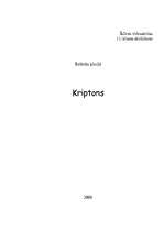 Summaries, Notes 'Kriptons', 1.
