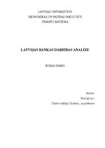 Research Papers 'Latvijas Bankas darbības analīze', 1.