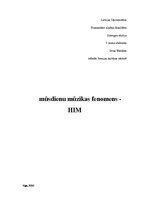 Research Papers 'Mūsdienu mūzikas fenomens - grupa "HIM"', 1.