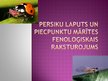 Presentations 'Persiku laputs un piecpunktu mārītes fenoloģiskais raksturojums un divu dažādu e', 1.