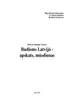 Research Papers 'Budisms Latvijā - apskats', 1.