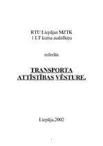 Research Papers 'Transporta attīstības vēsture', 1.