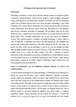 Essays 'Technology in the classroom: help or distraction?', 1.