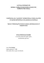 Term Papers 'Uzņēmuma SIA "Sanitex" mārketinga vides analīze un konkurētspējas uzlabošanas ie', 1.