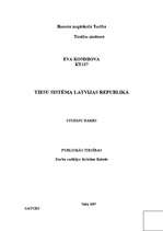 Research Papers 'Tiesu sistēma Latvijas Republikā', 1.