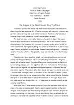 Essays 'The Analysis of the Robert Graves Story "The Shout"', 1.