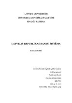 Research Papers 'Latvijas Republikas banku sistēma', 1.