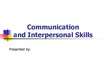 Presentations 'Communication and Interpersonal Skills', 1.